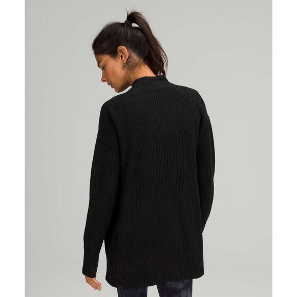 Lululemon Cashlu Cashmere Sweater Wrap in Black Size XS/S - Picture 2 of 5